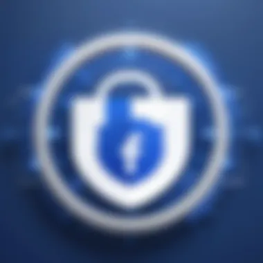 Symbol of Account Security Illustration depicting a locked Facebook account symbolizing security.