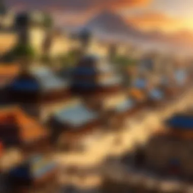 Ancient City in Age of Empires A vibrant depiction of an ancient city from Age of Empires