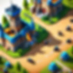 Dynamic gameplay of a popular tower defense game showcasing strategy and excitement.