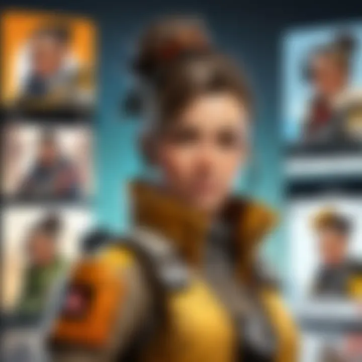 A visual representation of the character selection screen in Apex Legends Mobile