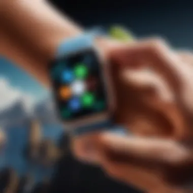 Diverse fitness applications available on Apple Watch Apple Watch showcasing various fitness apps