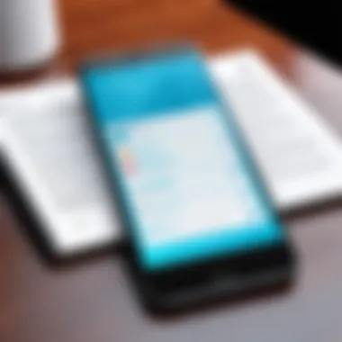 Smartphone App for PDF Conversion A smartphone displaying an app for image to PDF conversion.