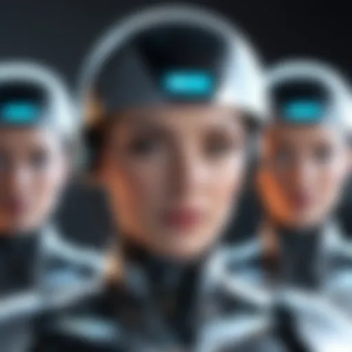 AI-generated character in a virtual scene