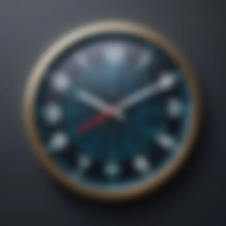 An illustration of a clock symbolizing timely communication