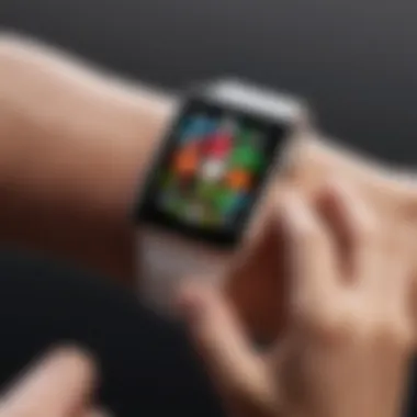 Integrating Apple Watch into Daily Life User seamlessly integrating Apple Watch into daily routine
