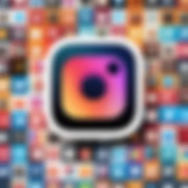 Collage of app logos for Instagram