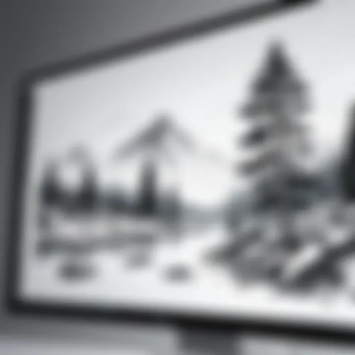 A collection of various drawing styles displayed on a screen
