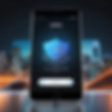Enhanced Mobile Browsing Experience with VPN Visual representation of mobile browsing with a VPN enabled