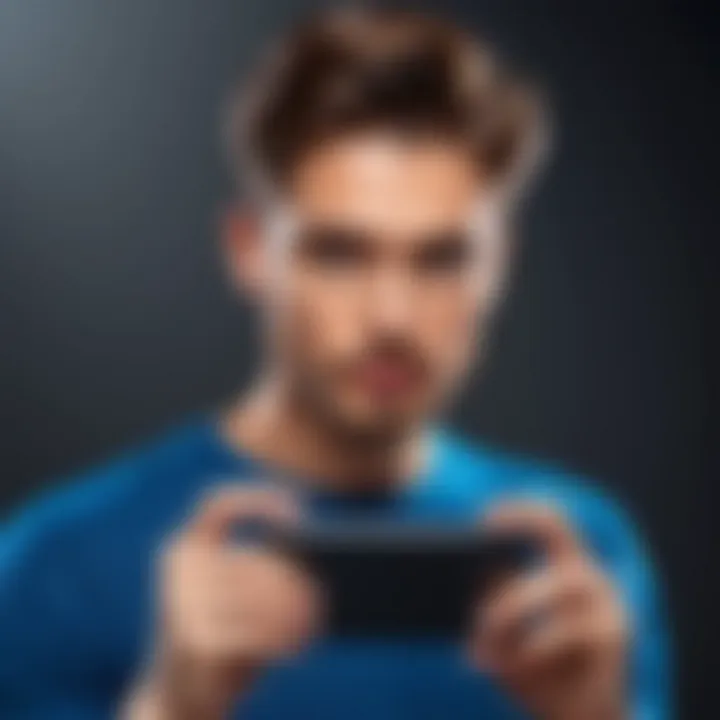 User editing a photograph using an advanced mobile application