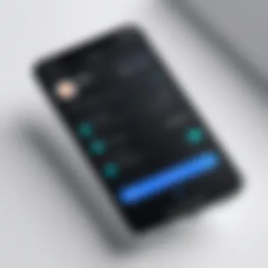 Exploring App Interface Features Illustration of virtual phone number app interface