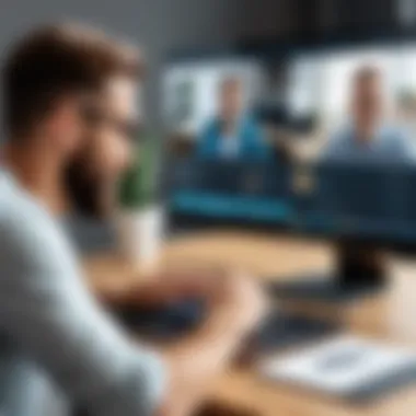 Engagement on Webcam Platform Interface of a popular webcam platform showcasing user engagement