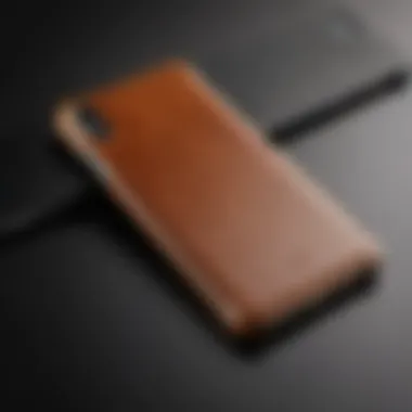 Premium leather case displaying elegance