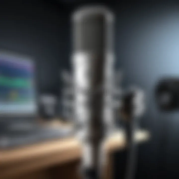 A high-quality microphone setup for home recording