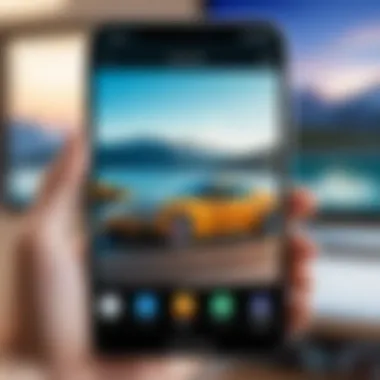 Using Third-Party Apps for Background Blur Screenshot of a third-party app used for photo editing