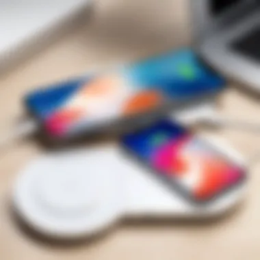 Convenience of Wireless Charging for iPhones Wireless charging pads with iPhones on them