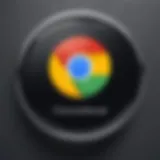 A visual representation of the Chrome browser interface showcasing its features.