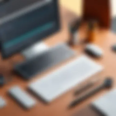 Tools for Grammar and Style Improvement An artistic depiction of grammar and style tools focusing on error corrections and suggestions.