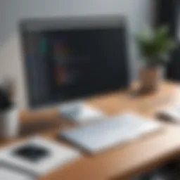 A sleek digital workspace showcasing various writing tools on a laptop screen.