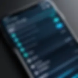A smartphone displaying storage management settings.