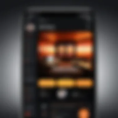 Innovative Interface of Clubhouse A sleek interface of the Clubhouse podcast app displaying live audio rooms.