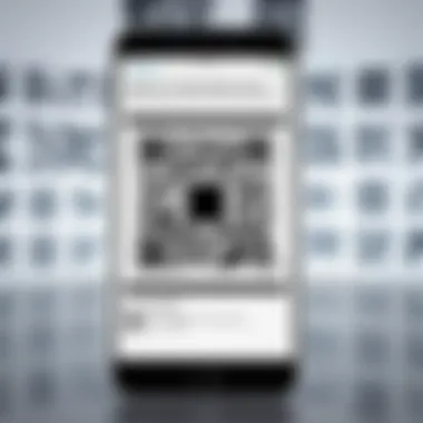 Utilizing QR Codes in Business Close-up of the iPhone 10 screen displaying a QR code in a business context