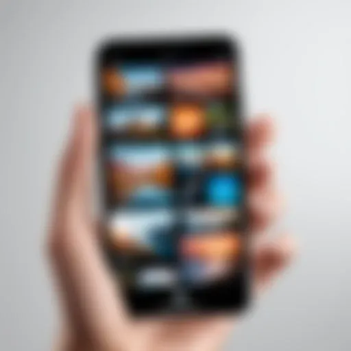 User navigating the Photos app on an iPhone
