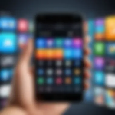 Apps for Unique Ringtones A smartphone displaying various apps for acquiring distinctive ringtones