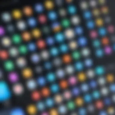 Diverse File Manager App Icons An illustrative representation of various file manager app icons on a smartphone screen.