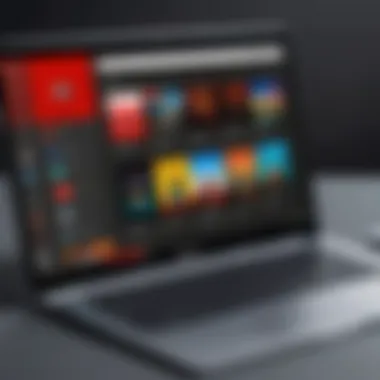 Netflix Interface on Chromebook Chromebook displaying Netflix interface