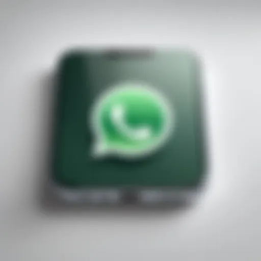 WhatsApp logo on an iPhone screen