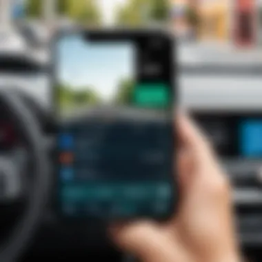 Staying Informed: Real-time Traffic Updates in Navigation Apps Real-time traffic updates displayed on Android Auto