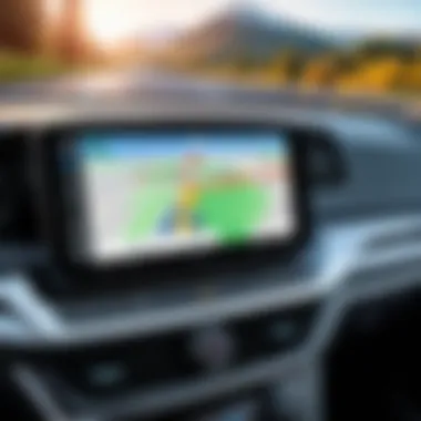 Navigating with Ease: User Interface of Navigation Apps User interacting with navigation app on Android Auto