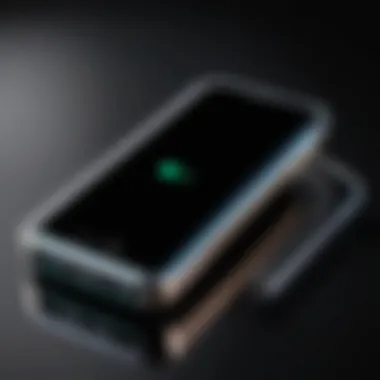 Sleek Design of a Power Bank for iPhone 12 Pro High-quality power bank for iPhone 12 Pro showcasing sleek design