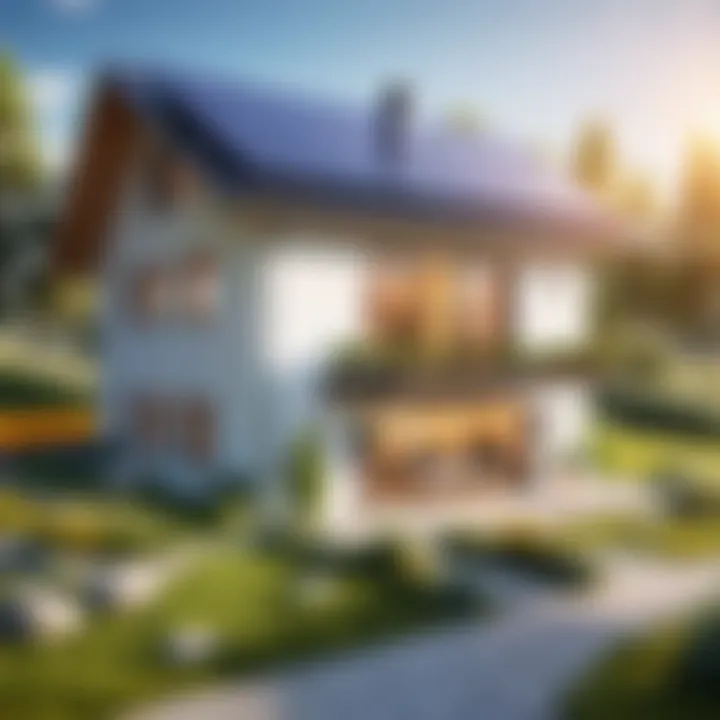 Eco-friendly home benefiting from solar energy
