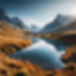 An example of a blurred photo showcasing a scenic landscape