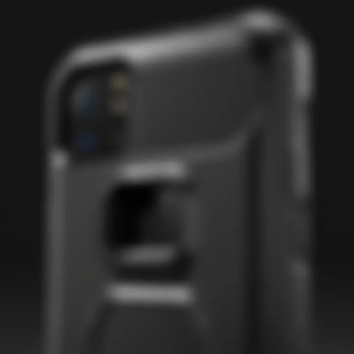 Close-up of the OtterBox Defender Pro highlighting its precise cutouts for camera and ports.