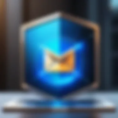 Email Security Concept Security concept with email shield