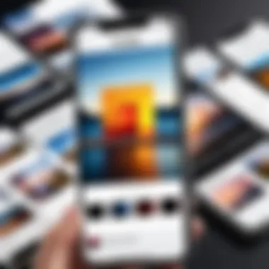 Photo Gallery on iPhone iPhone displaying photo gallery