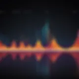 A waveform visualization showcasing sound frequencies.