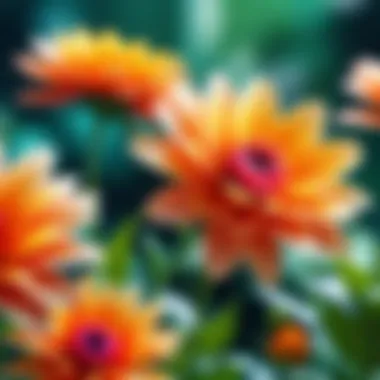 A close-up of flowers in soft focus, highlighting artistic blurriness