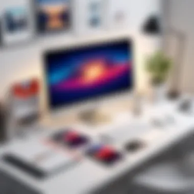Aesthetic Design Workspace An aesthetically arranged workspace featuring an iPhone and design materials.