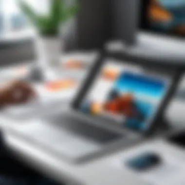 Selecting Photos for PDF Conversion Illustration of a user selecting photos to convert into a PDF