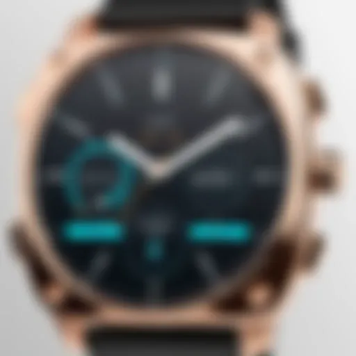 Elegant digital watch face showcasing customization options