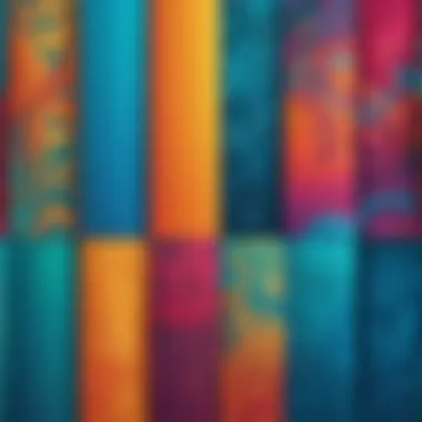 Colorful wallpaper selection showcasing various styles