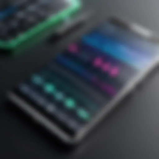Audio editing interface on an Android device