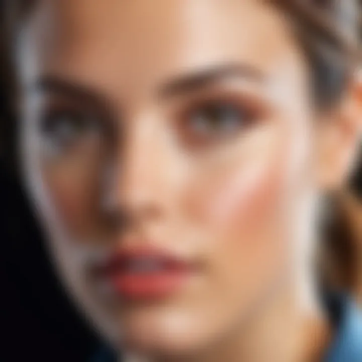 Close-up of a portrait with a softly blurred background