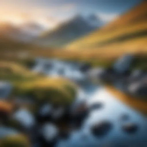 A stunning landscape photo showcasing a blurred background