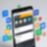 User interface showing app management on Android