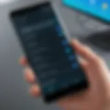 Smartphone displaying call announcement settings