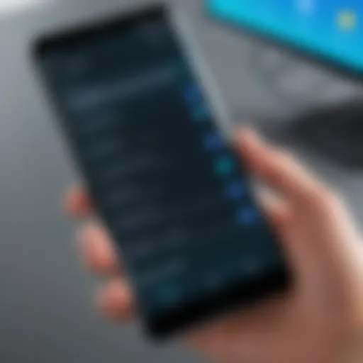 Smartphone displaying call announcement settings